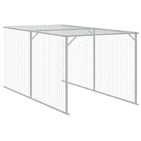 Chicken Cage with Run Anthracite 117x405x123 cm Galvanised Steel