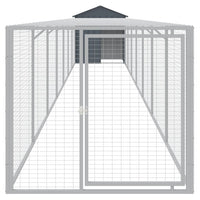 Chicken Cage with Run Anthracite 117x813x123 cm Galvanised Steel