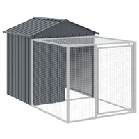 Chicken Cage with Run Anthracite 117x1017x123 cm Galvanised Steel