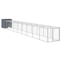 Chicken Cage with Run Anthracite 110x1017x110 cm Galvanised Steel
