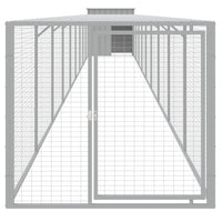 Chicken Cage with Run Light Grey 110x1017x110 cm Galvanised Steel