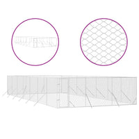 Outdoor Dog Kennel Silver 6x14x2 m Galvanised Steel