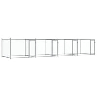Dog Cage with Doors Grey 8x2x1.5 m Galvanised Steel