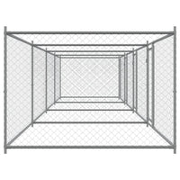 Dog Cage with Doors Grey 8x2x1.5 m Galvanised Steel