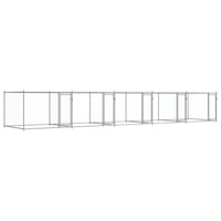 Dog Cage with Doors Grey 10x2x1.5 m Galvanised Steel