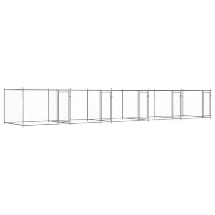 Dog Cage with Doors Grey 10x2x1.5 m Galvanised Steel