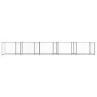Dog Cage with Doors Grey 10x2x1.5 m Galvanised Steel