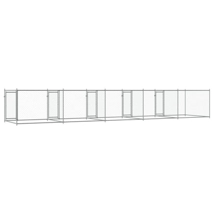 Dog Cage with Doors Grey 10x2x1.5 m Galvanised Steel
