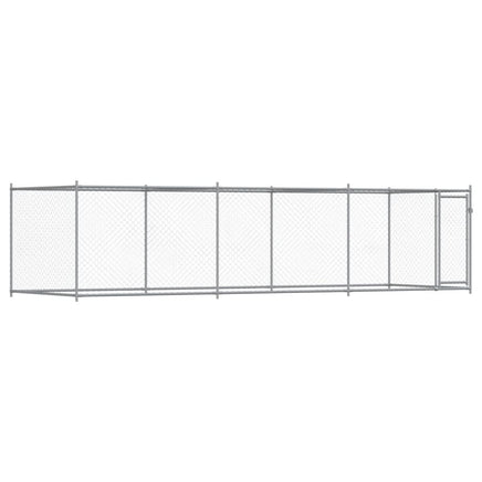 Dog Cage with Door Grey 6x2x1.5 m Galvanised Steel