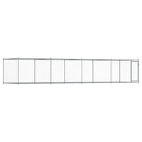 Dog Cage with Door Grey 8x2x1.5 m Galvanised Steel