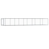 Dog Cage with Door Grey 10x2x1.5 m Galvanised Steel