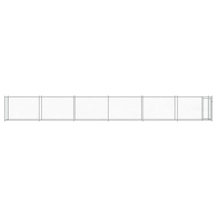 Dog Cage with Door Grey 12x2x1.5 m Galvanised Steel