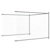Dog Cage with Door Grey 12x2x1.5 m Galvanised Steel