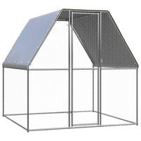 Chicken Cage Silver and Grey 2x2x2 m Galvanised Steel