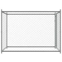 Dog Cage with Door Grey 2x2x1.5 m Galvanised Steel