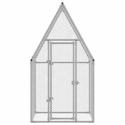 Chicken Cage Silver 100x100x190 cm Galvanised Steel