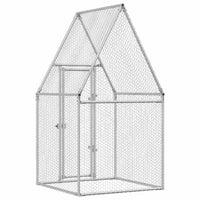 Chicken Cage Silver 100x100x190 cm Galvanised Steel
