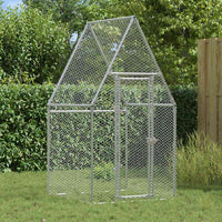 Chicken Cage Silver 100x100x190 cm Galvanised Steel