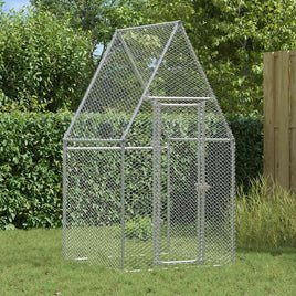 Chicken Cage Silver 100x100x190 cm Galvanised Steel