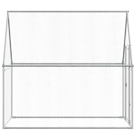 Chicken Cage Silver 200x100x190 cm Galvanised Steel