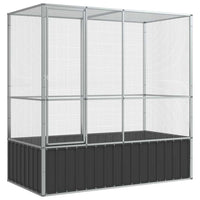 Aviary Silver 210.5x107x212 cm Steel