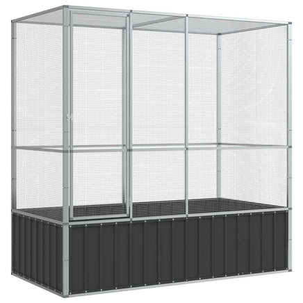 Aviary Silver 210.5x107x212 cm Steel