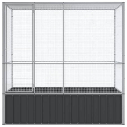 Aviary Silver 210.5x107x212 cm Steel