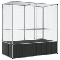 Aviary Silver 210.5x107x212 cm Steel