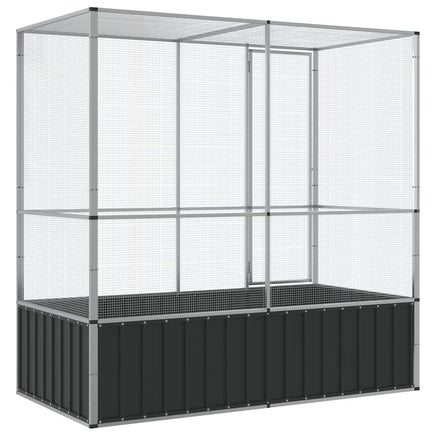 Aviary Silver 210.5x107x212 cm Steel