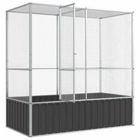 Aviary Silver 210.5x107x212 cm Steel