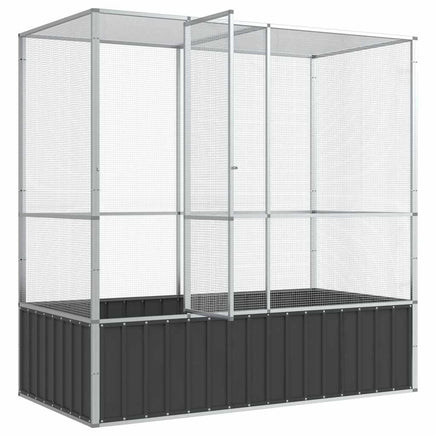 Aviary Silver 210.5x107x212 cm Steel