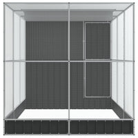 Aviary with Extension Silver 416x203x216 cm Steel