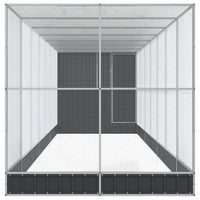 Aviary with Extension Silver 830x203x216 cm Steel