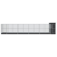 Aviary with Extension Silver 1037x203x216 cm Steel