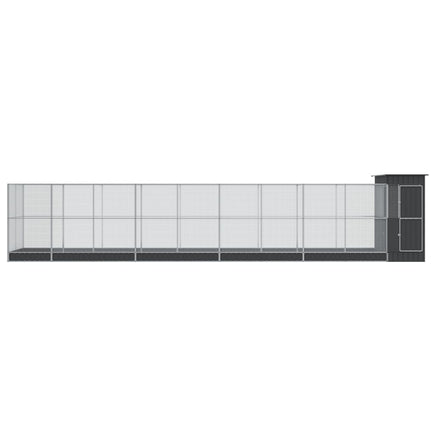 Aviary with Extension Silver 1037x203x216 cm Steel