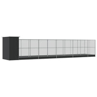 Aviary with Extension Silver 1037x203x216 cm Steel