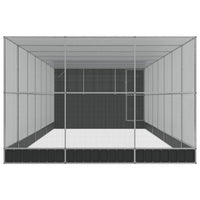 Aviary with Extension Silver 911x303x216 cm Steel