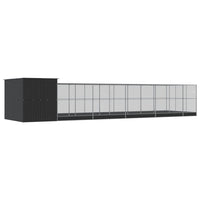 Aviary with Extension Silver 1118x303x216 cm Steel