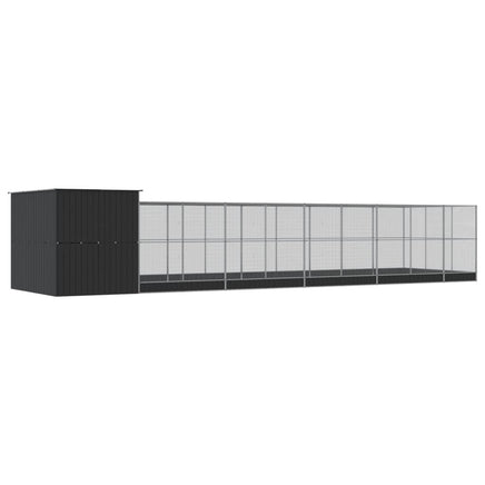 Aviary with Extension Silver 1118x303x216 cm Steel