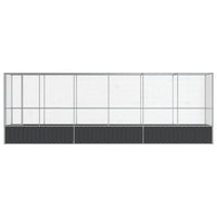 Aviary with Extension Silver 626.5x107x212 cm Steel