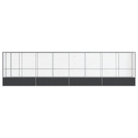 Aviary with Extension Silver 834.5x107x212 cm Steel