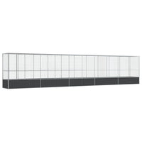 Aviary with Extension Silver 1042.5x107x212 cm Steel