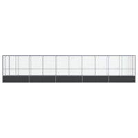 Aviary with Extension Silver 1042.5x107x212 cm Steel