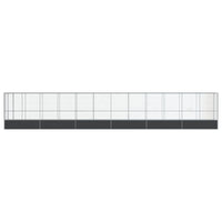 Aviary with Extension Silver 1250.5x107x212 cm Steel