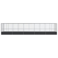 Aviary with Extension Silver 1039x207x212 cm Steel
