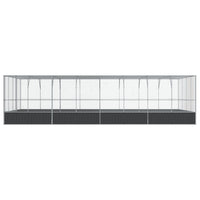 Aviary with Extension Silver 832x414x212 cm Steel