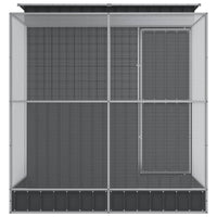 Aviary with Extension Silver 209x203x216 cm Steel