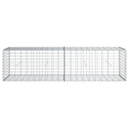 Gabion Basket with Cover 200x50x50 cm Galvanised Iron