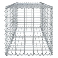 Gabion Basket with Cover 200x50x50 cm Galvanised Iron