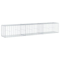 Gabion Basket with Cover 300x50x50 cm Galvanised Iron